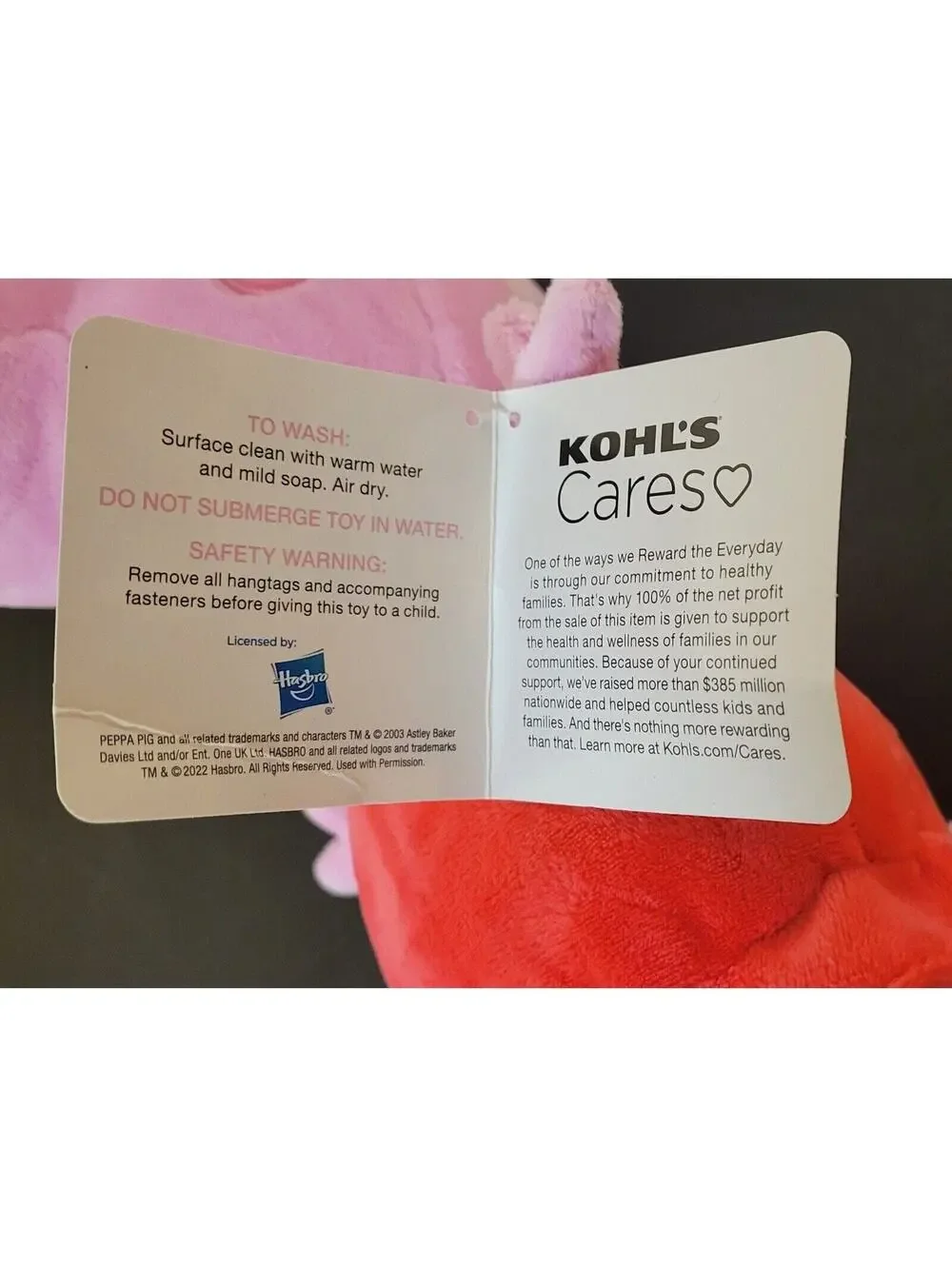 Peppa Pig Kohl's Cares® Plush Toy Stuffed Animal 9